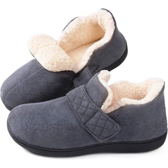 Warm and Cozy Women's Ivy Adjustable Slippers - Perfect for Seniors Size 10